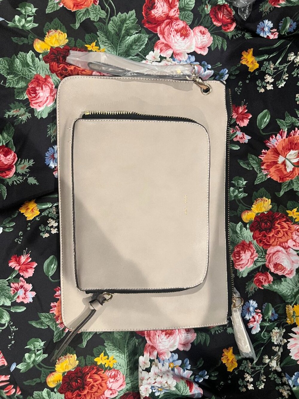 Street Level Taupe Boss Lady Laptop Crossbody Bag Tech Portfolio Set NWOT